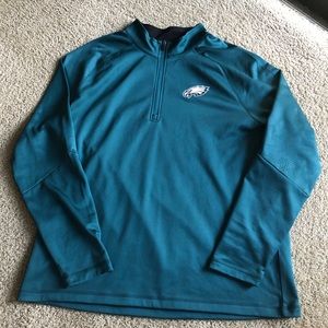 Philadelphia Eagles Fanatics Branded Quarter-Zip Pullover Jacket - Green